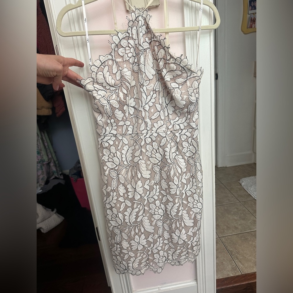 Elegant Lace Overlay Dress